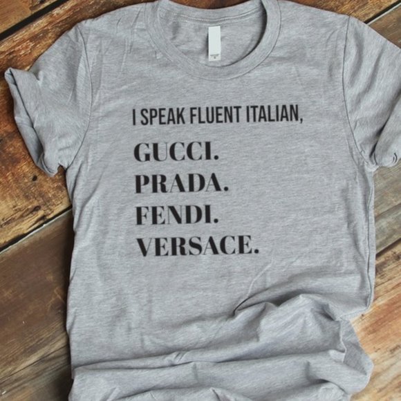 T-Shirt Addicts Tops - I Speak Fluent Italian T-Shirt